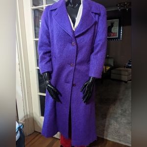 Vintage Elegant Fashions purple mohair/wool blend coat